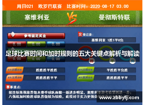 足球比赛时间和加时规则的五大关键点解析与解读